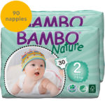 Three packs of Bambo Nature size 2 nappies fortnight