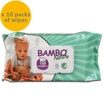 Bambo nature baby wipes 10 packs of 80 wipes