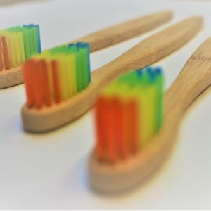 environmental bamboo toothbrush rainbow organic family set
