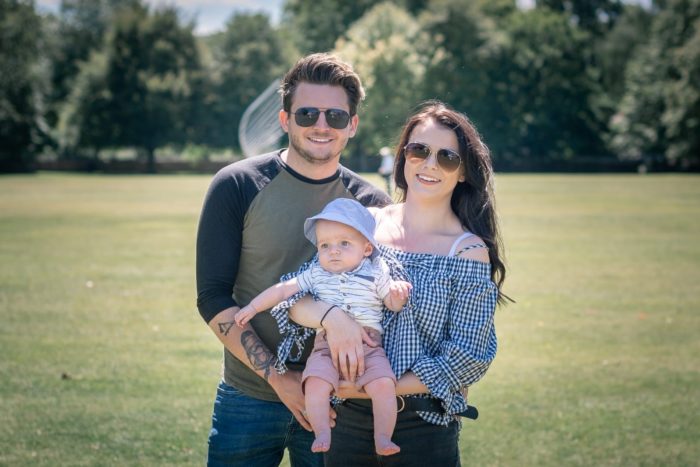 being a parent mum, dad and their baby boy