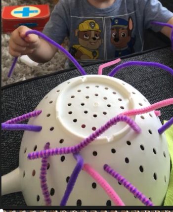 messy play pipe cleaners