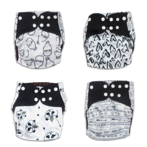 A single nappy from the Marvellous Monochrome range