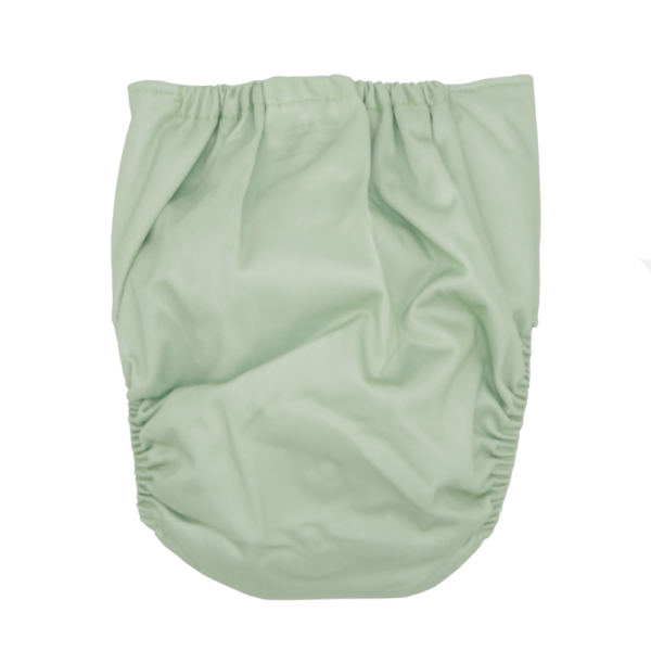mint green reusable cloth nappy