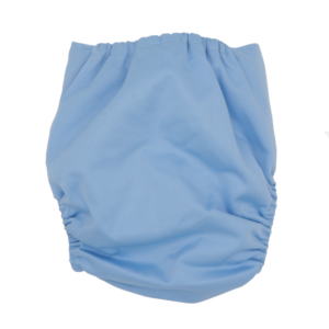 pale blue reusable cloth nappy